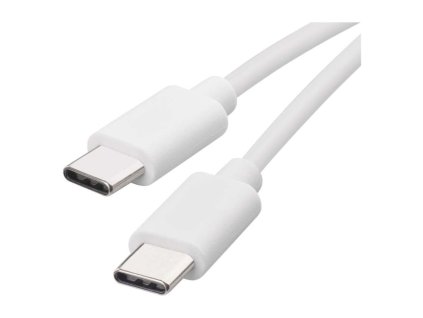 Nabíjecí a datový kabel USB-C 2.0 / USB-C 2.0, 1 m, bílý 1 ks, krabička