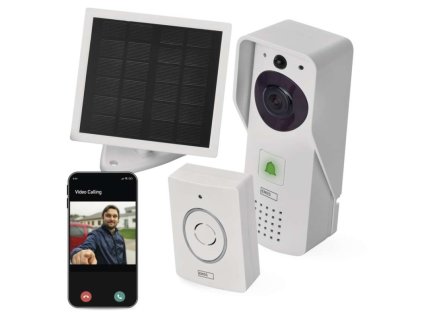 GoSmart Domovní bezdrátový bateriový videozvonek IP-09D s WiFi a solárním panelem 1 ks, krabice
