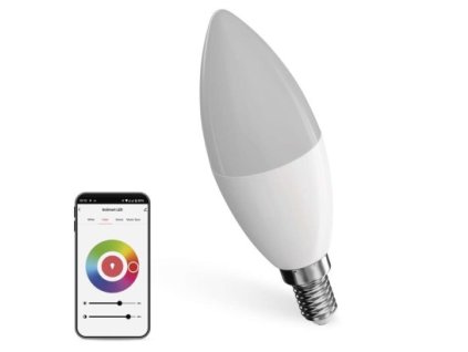 Chytrá LED žárovka GoSmart svíčka / E14 / 4,8 W (40 W) / 470lm / RGB / stmívatelná /Zigbee 1 ks, krabička