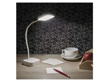 LED stolní lampa EMILY, nabíjecí, bílá