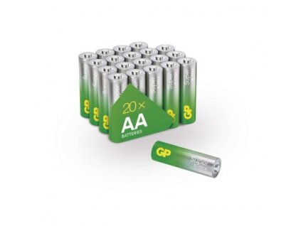 Alkalická baterie GP Super AA (LR6) 20 ks, fólie