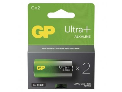 Alkalická baterie GP Ultra Plus C (LR14) 2 ks, papírová krabička