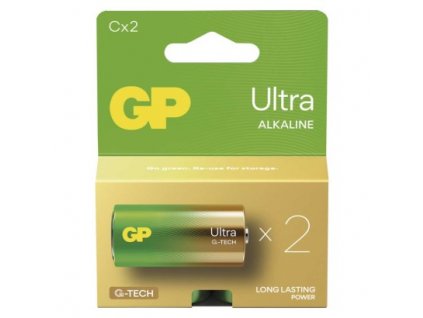 Alkalická baterie GP Ultra C (LR14) 2 ks, papírová krabička