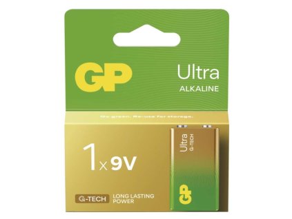 Alkalická baterie GP Ultra 9V (6LF22), 1 ks 1 ks, papírová krabička