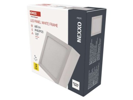 LED přisazené svítidlo NEXXO, čtvercové, bílé, 7,6W, neutrální bílá 1 ks, krabice