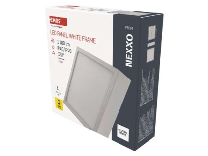 LED přisazené svítidlo NEXXO, čtvercové, bílé, 12,5W, neutrální bílá 1 ks, krabice