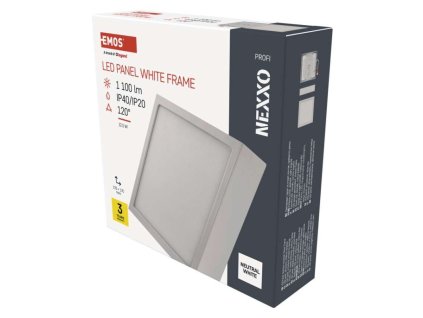 LED přisazené svítidlo NEXXO, čtvercové, bílé, 12,5W, neutrální bílá