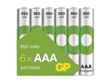 Nabíjecí baterie GP ReCyko 950 AAA (HR03) 6 ks, papírová krabička