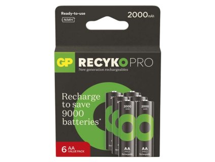 Nabíjecí baterie GP ReCyko Pro Professional AA (HR6), 6 ks