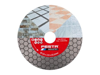 Kotouč diamantový FESTA INDUSTRY řezný 125x2.0x22.2mm