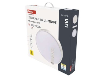 LED svítidlo LIVI 50 cm, 45 W, teplá-studená bílá, stmívatelné s ovladačem 1 ks, krabice