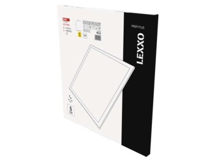 LED panel LEXXO backlit 60×60, čtvercový vestavný bílý, 30W neutr. b. 1 ks, krabice