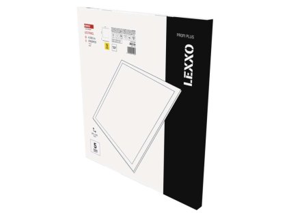 LED panel LEXXO backlit 60×60, čtvercový vestavný bílý, 30W neutr. b.