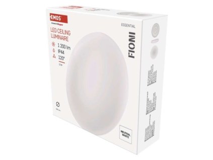 LED přisazené svítidlo FIONI, kruhové bílé 12W neutrální b., IP44 1 ks, krabice