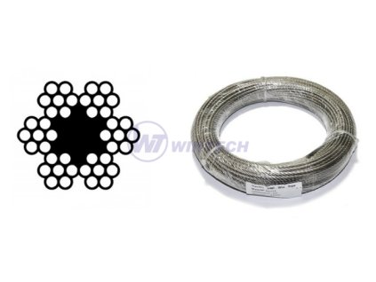 Ocelové lano DIN 3055 (6x7) 3,0x20m 201M