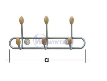 Věšák oděvů WUB 1 - lakovaný/stříbrný