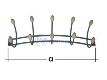 Věšák oděvů WUB 2 - lakovaný/šedý