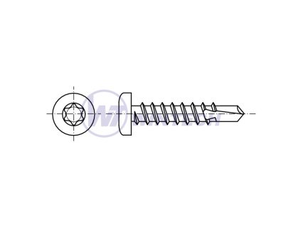 Samovrtný šroub DIN 7504N 3,5 x 22 TX ZB 1000ks