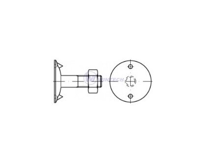 Šroub koreč. s podl.a maticí M10x40 OBC 100ks
