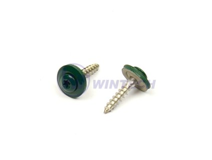 Klemp.šroub + EPDM, RAL 6005 4,5 x 25 A2
