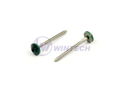 Klemp.šroub + EPDM, RAL 6005 4,5 x 45 A2 200ks