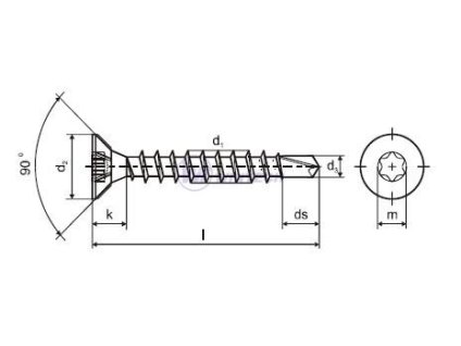 Samovrtný vrut ZH T 6 dr. 4,0 x 60 ZZ 400ks