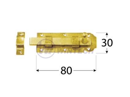 Zástrč jednoduchá W 80 DMX 80x30x2,5 mm