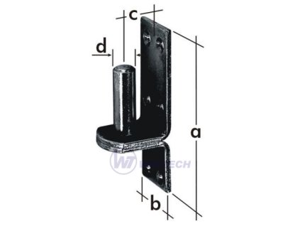 Držák čepu C16/25c DMX d16 mm/25mm černý