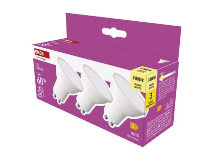 LED žárovka Classic MR16 / GU10 / 7 W (60 W) / 806 lm / teplá bílá