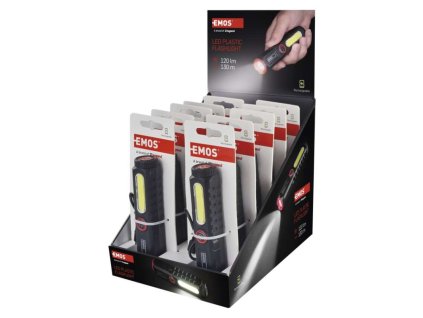 LED nabíjecí plastová svítilna P4720, 120 lm, 10 ks, display box 10 ks, display box