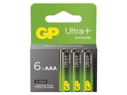 Alkalická baterie GP Ultra Plus AAA (LR03), 6 ks