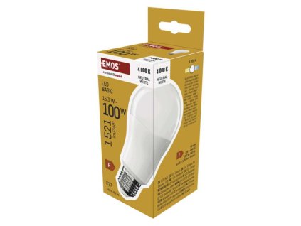 LED žárovka Basic A60 / E27 / 15,3W (100 W) / 1521 lm / Neutrální bílá