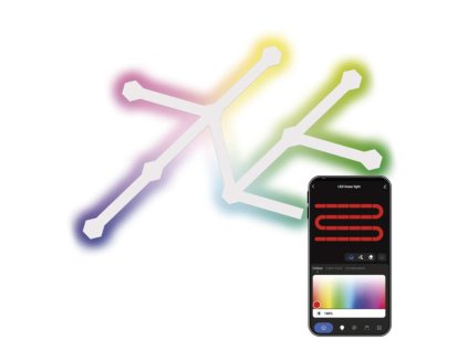 GoSmart LED svítidlo Lines bílé, 9 dílů, 34 W, RGBIC stmívatelné, WiFi