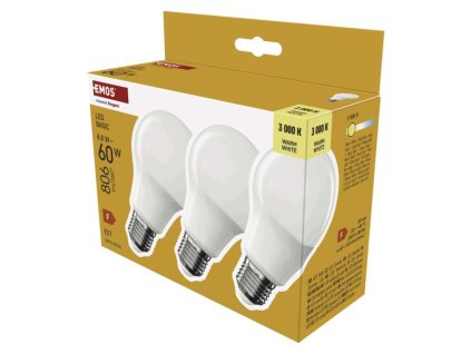 LED žárovka Basic A60 / E27 / 8,8 W (60 W) / 806 lm / teplá bílá