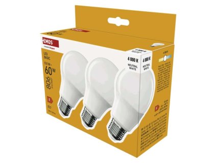 LED žárovka Basic A60 / E27 / 8,8 W (60 W) / 806 lm / neutrální bílá