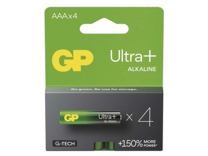 Alkalická baterie GP Ultra Plus AAA (LR03), 4 ks