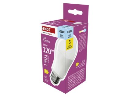 LED žárovka Classic A60 / E27 / 14 W (120 W) / 1901 lm / studená bílá