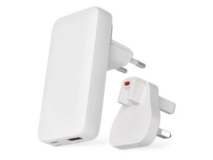 USB adaptér do sítě GaN PD 65W, AC + kabel