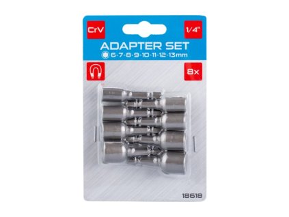 Sada adaptérů 1/4" 6, 7, 8, 9, 10, 11, 12, 13mm