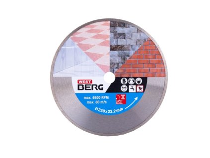 Kotouč diamantový WESTBERG 230x2.4x22.2mm celoobvodový