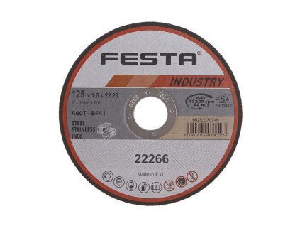 Kotouč řezný FESTA INDUSTRY na kov 125x1x22.2mm