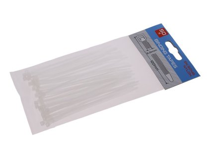 Pásky vázací 50ks bílá (Rozměr pásky 120x2,5mm, Velikost balení 50ks)