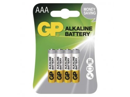 Alkalická baterie GP Alkaline AAA (LR03) 4 ks, blistr  BA1311