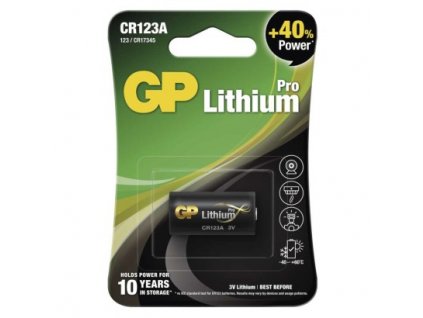 Lithiová baterie GP CR123A 1 ks, blistr