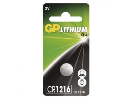Lithiová knoflíková baterie GP CR1216 1 ks, blistr