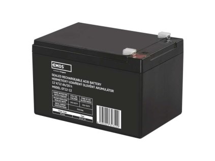 Bezúdržbový olověný akumulátor 12 V/12 Ah, faston 6,3 mm  B9656