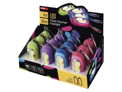 COB LED ruční svítilna P3887, 30 lm, 2× AAA, 12 ks, display box  P3887