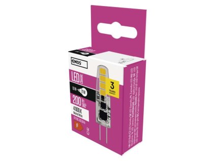 LED žárovka Classic JC / G4 / 1,9 W (21 W) / 200 lm / neutrální bílá  ZQ8621