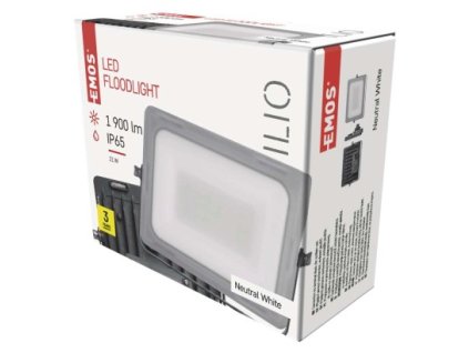 LED reflektor ILIO, 21W, černý, neutrální bílá 1 ks, krabice