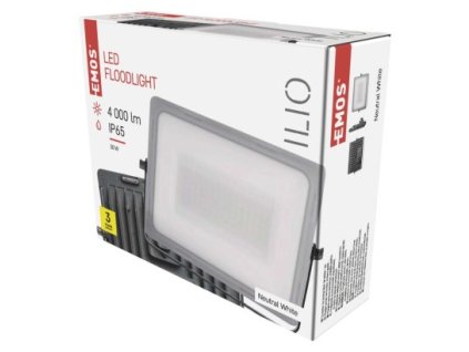 LED reflektor ILIO, 51W, černý, neutrální bílá 1 ks, krabice
